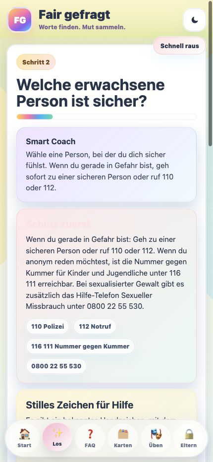 Vorschau des Fair gefragt Schutzmodus
